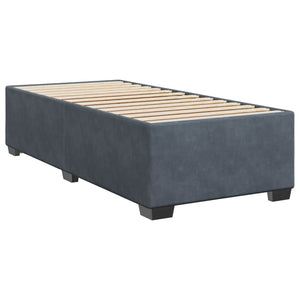 Boxspringbett mit Matratze Dunkelgrau Samt