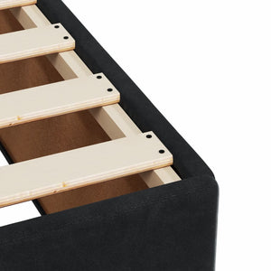 Boxspringbett mit Matratze Schwarz Samt