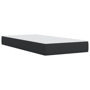 Boxspringbett mit Matratze Schwarz Kunstleder