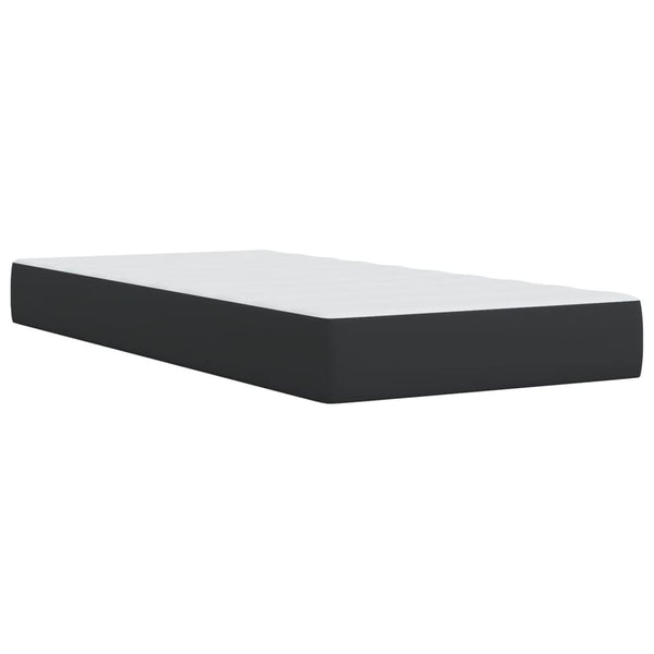 Boxspringbett mit Matratze Schwarz Kunstleder