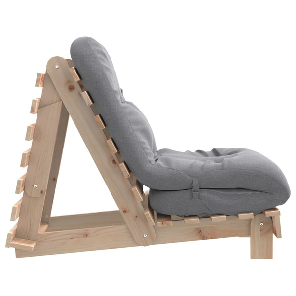Futon Schlafsofa Kiefer Massivholz 60x206 cm