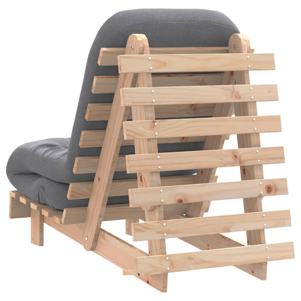 Futon Schlafsofa Kiefer Massivholz 60x206 cm