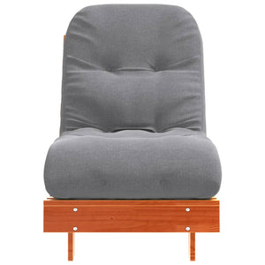 Futon Schlafsofa mit Matratze Kiefer Braun 60x206 cm