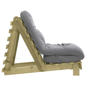 Futon Schlafsofa Kiefer imprägniert 60x206 cm