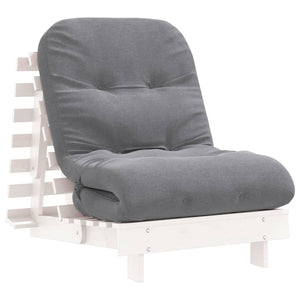 Futon Schlafsofa Kiefer Massivholz 70x206 Weiß