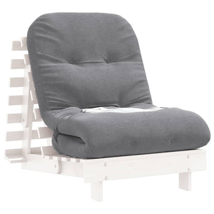 Futon Schlafsofa Kiefer Massivholz 70x206 Weiß