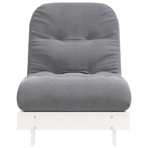 Futon Schlafsofa Kiefer Massivholz 70x206 Weiß
