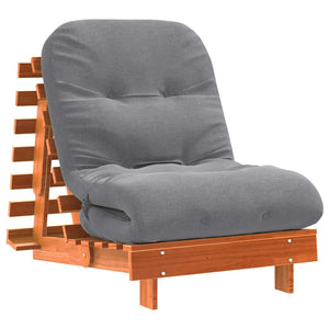 Futon Schlafsofa Braun Kiefer Massivholz 70x206 cm