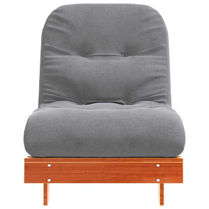 Futon Schlafsofa Braun Kiefer Massivholz 70x206 cm