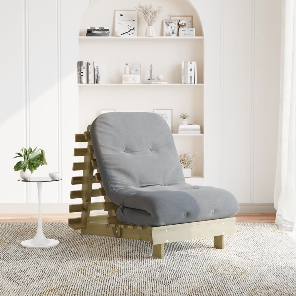 Futon Schlafsofa Kiefer 70x206 cm