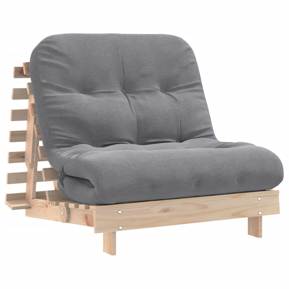 Futon Schlafsofa Kiefer Massivholz 80x206 cm