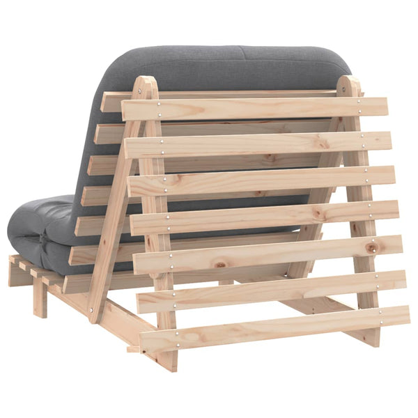 Futon Schlafsofa Kiefer Massivholz 80x206 cm