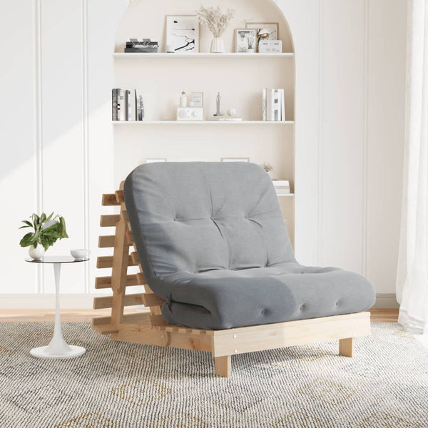 Futon Schlafsofa Kiefer Massivholz 80x206 cm