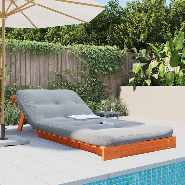 Futon Schlafsofa Braun Kiefer Massivholz 80x206 cm