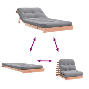 Futon Schlafsofa Massivholz Douglasie 80x206 cm