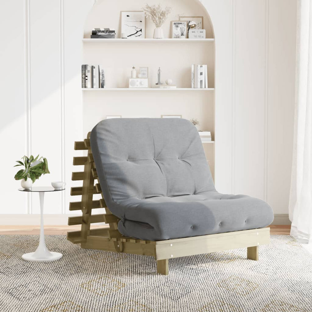 Futon Schlafsofa Kiefernholz 80x206 cm