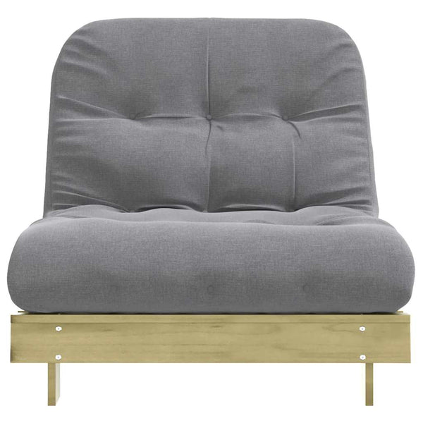 Futon Schlafsofa Kiefer 90x206 cm mit Matratze