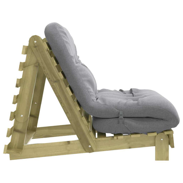 Futon Schlafsofa Kiefer 90x206 cm mit Matratze
