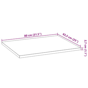 Eiche Küchenarbeitsplatte Massivholz 80x63,5 cm