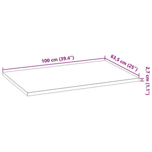 Massivholz Eiche Küchenarbeitsplatte 100x63,5 cm