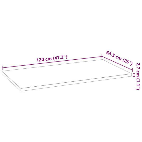 Massivholz Eiche Küchenarbeitsplatte 120 cm