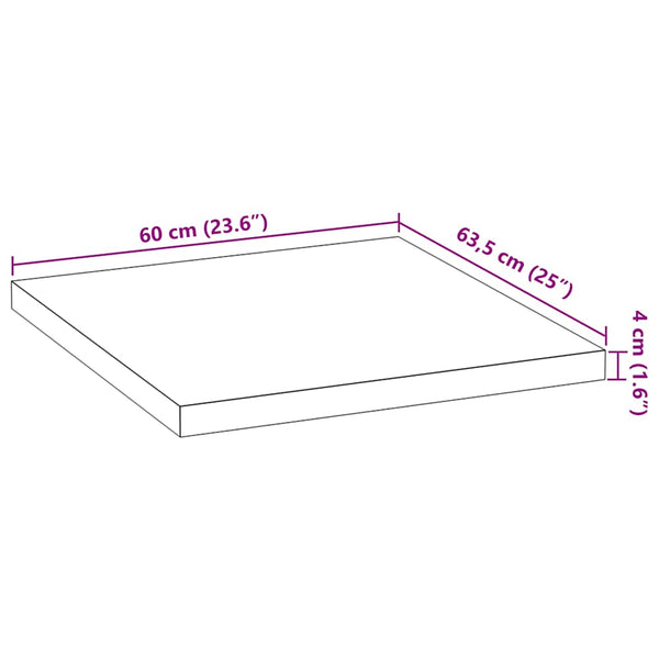 Eiche Küchenarbeitsplatte Massivholz 60x63,5 cm