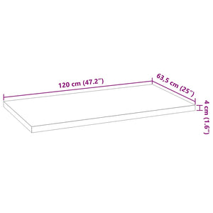 Eichen Küchenarbeitsplatte Massivholz 120x63,5 cm