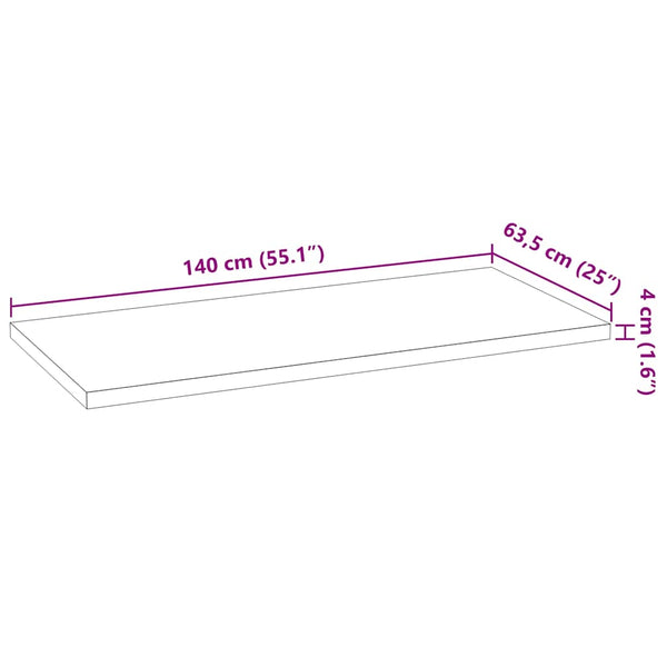 Eiche Küchenarbeitsplatte Massivholz 140x63,5 cm