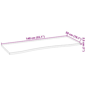 Eiche Schreibtischplatte Hellbraun 140x50 cm