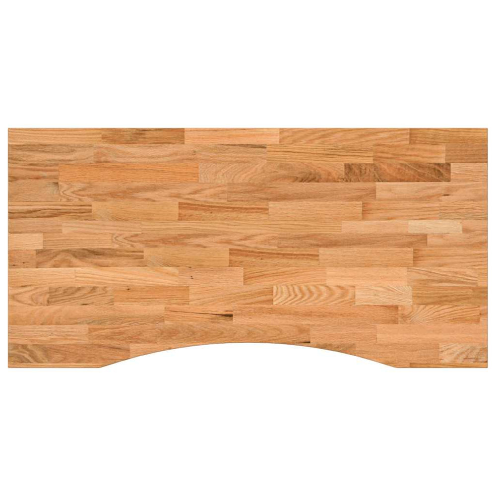 Hellbraune Schreibtischplatte 100x60 cm Eiche Massivholz