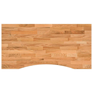 Hellbraune Schreibtischplatte 100x60 cm Eiche Massivholz