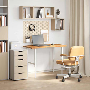 Hellbraune Schreibtischplatte 100x60 cm Eiche Massivholz