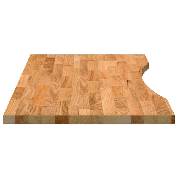 Hellbraune Schreibtischplatte 100x60 cm Eiche Massivholz