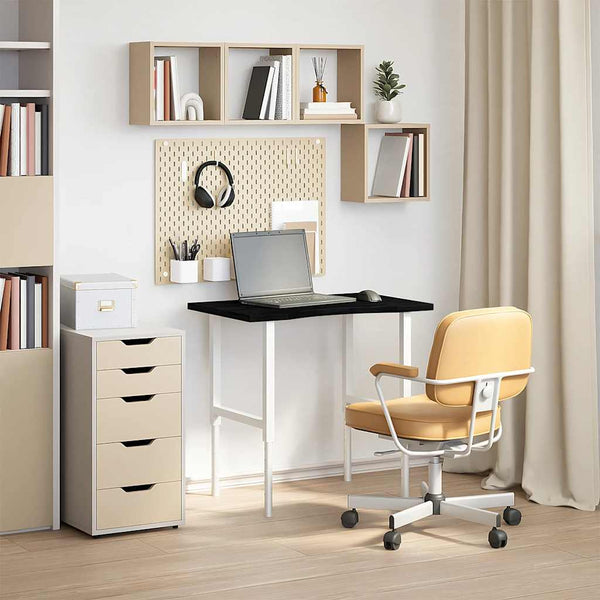Schreibtischplatte Dunkelbraun 80x50 cm Eiche Massivholz