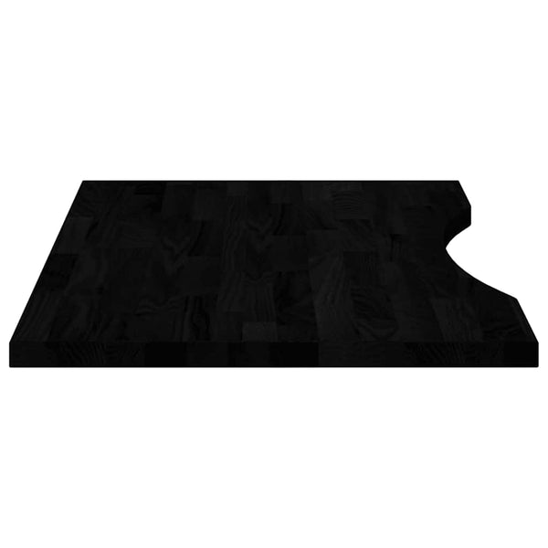 Schreibtischplatte Dunkelbraun 80x50 cm Eiche Massivholz
