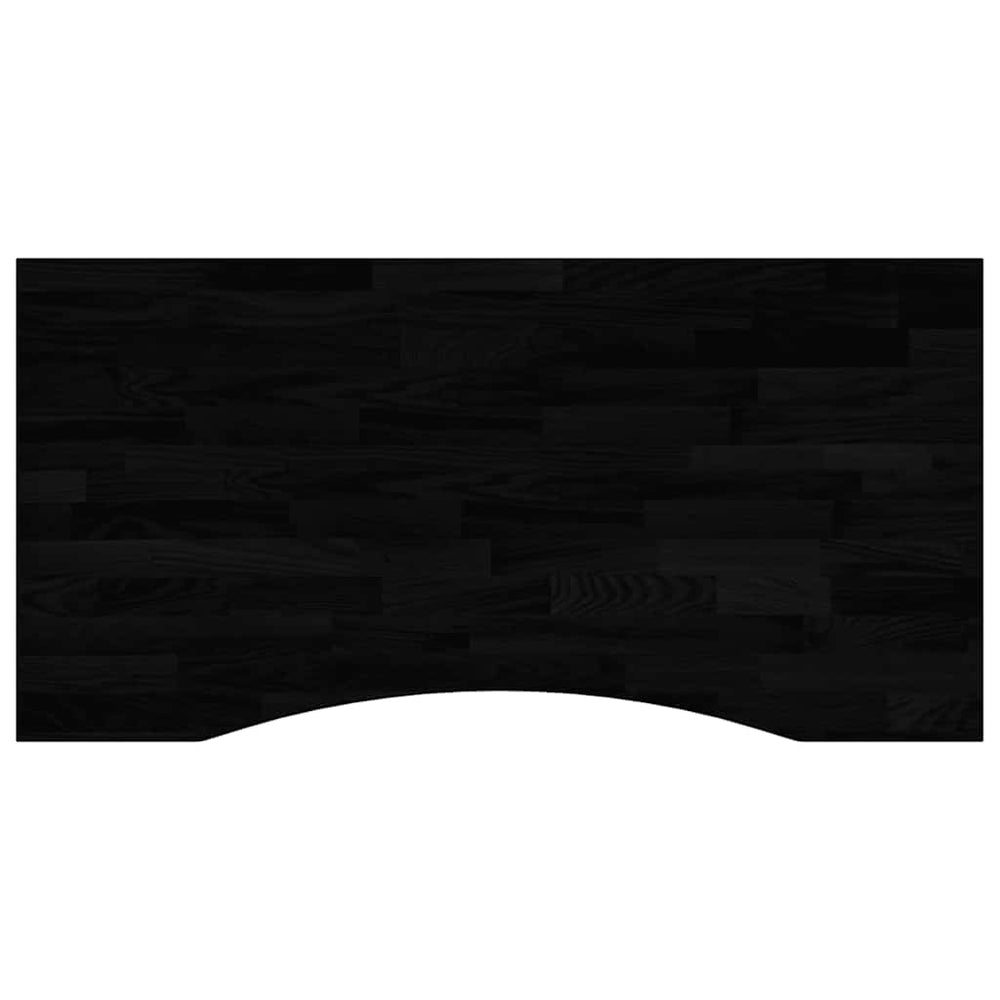 Schreibtischplatte Dunkelbraun 100x50cm Eiche Massivholz