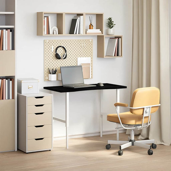 Schreibtischplatte Dunkelbraun 100x50cm Eiche Massivholz