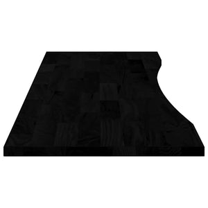 Massivholz Schreibtischplatte Eiche Dunkelbraun 160x50 cm
