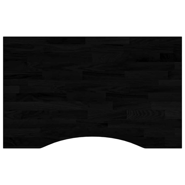 Schreibtischplatte Dunkelbraun Eiche Massivholz 80x60