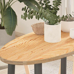 Tischplatte Eiche Oval 80x40 cm Massivholz