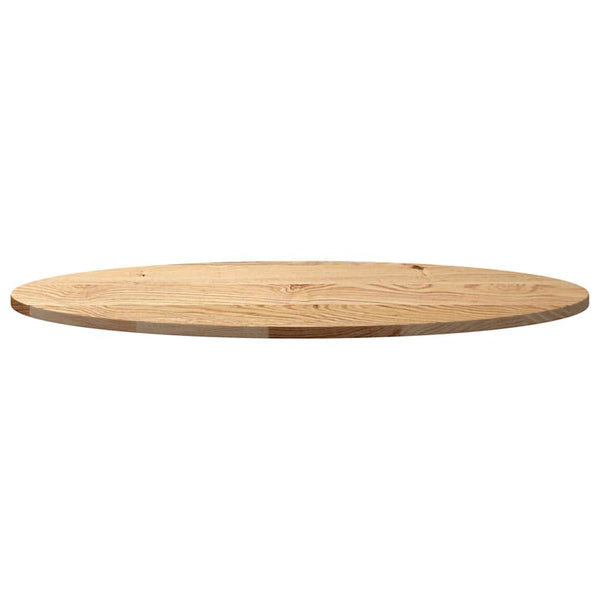 vidaXL Plateau de table 100x50x2 cm Chêne massif Ovale