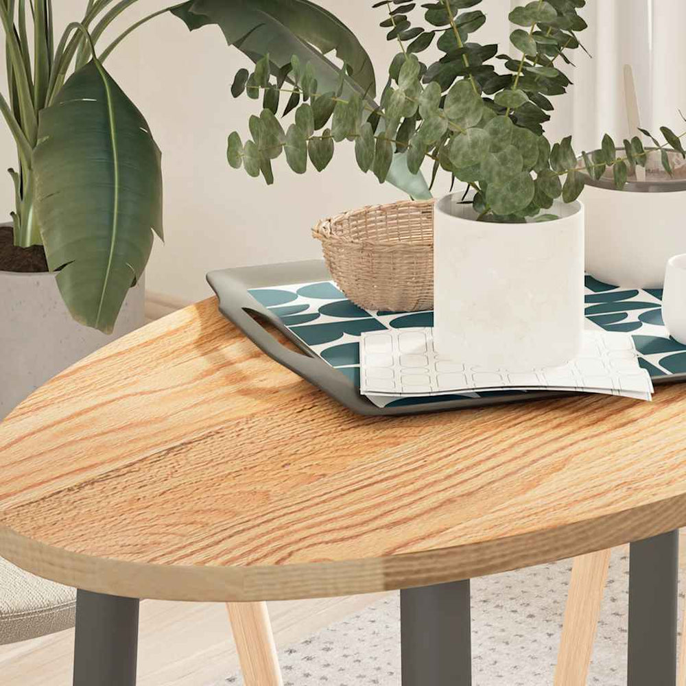 Eichen Tischplatte Oval, 100x50 cm