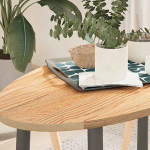 vidaXL Plateau de table 100x50x2 cm Chêne massif Ovale