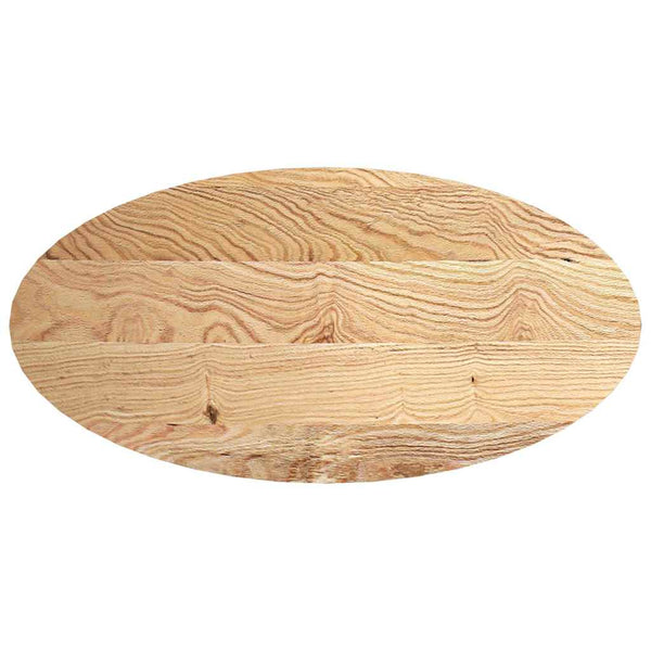 vidaXL Plateau de table 120x60x2 cm Chêne massif Ovale