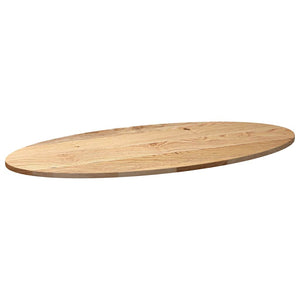 vidaXL Plateau de table 120x60x2 cm Chêne massif Ovale