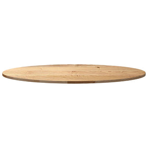 vidaXL Plateau de table 120x60x2 cm Chêne massif Ovale