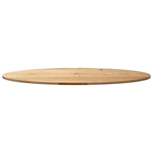 Tischplatte Eiche Massiv Oval 140x60 cm
