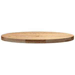 Massivholz Tischplatte Eiche Oval 80x40 cm