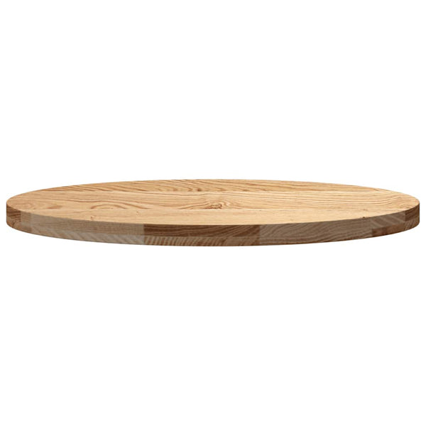 Massivholz Tischplatte Eiche Oval 80x40 cm