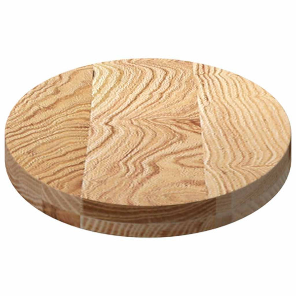 Massivholz Tischplatte Eiche Oval 80x40 cm